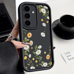 Little Flower Soft Phone Case - Delicate Protective Cover - Samsung A18 (A720 Black)