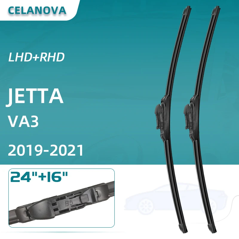 Car Windshield Wiper Blades For JETTA VA3 2019 2021 24"+16" Frameless