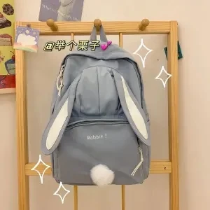 Japanese Girl Ins Schoolbag Female Student Korean Version Large Capacity Backpack Super Fire Lovely Rabbit Backpack cool everyday backpacks Stylish Backpacks