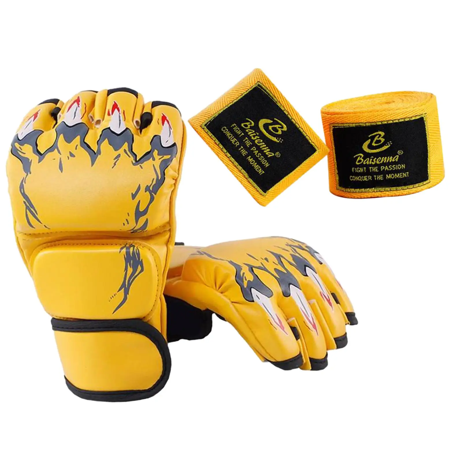 Half Finger Boxing Gloves MMA Gloves for Grappling Karate Fighting Muay Thai