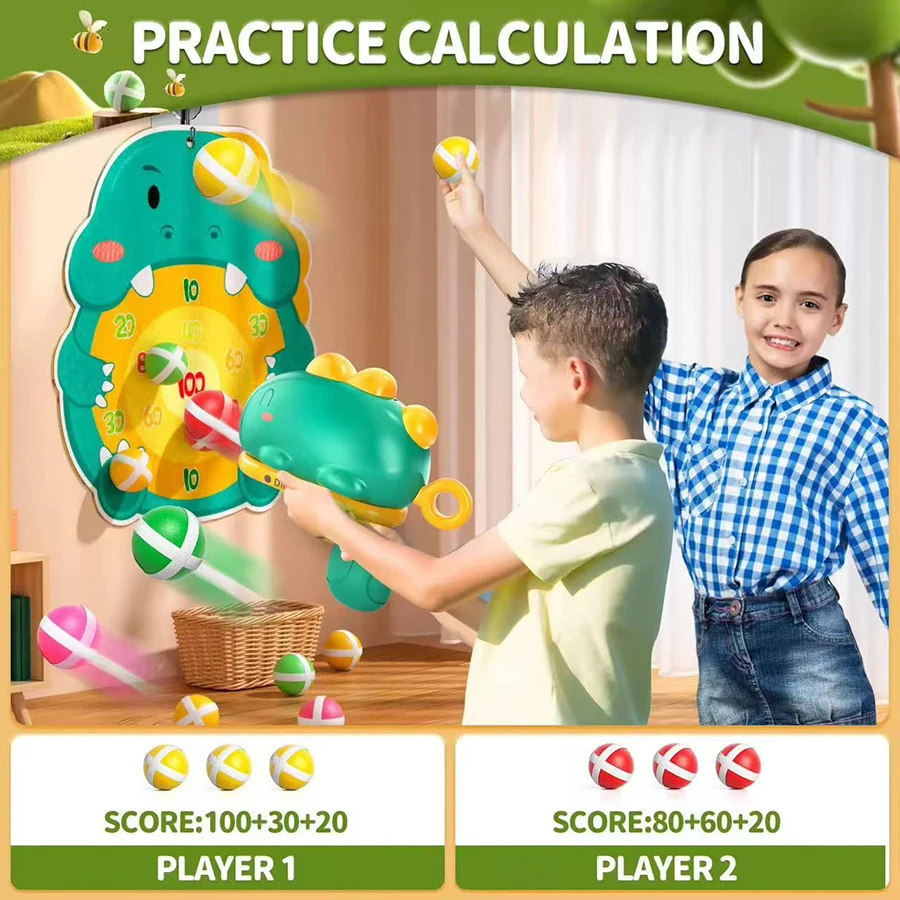Dinosaurus klittenbal dartbord spel voor kinderen_voghion.com