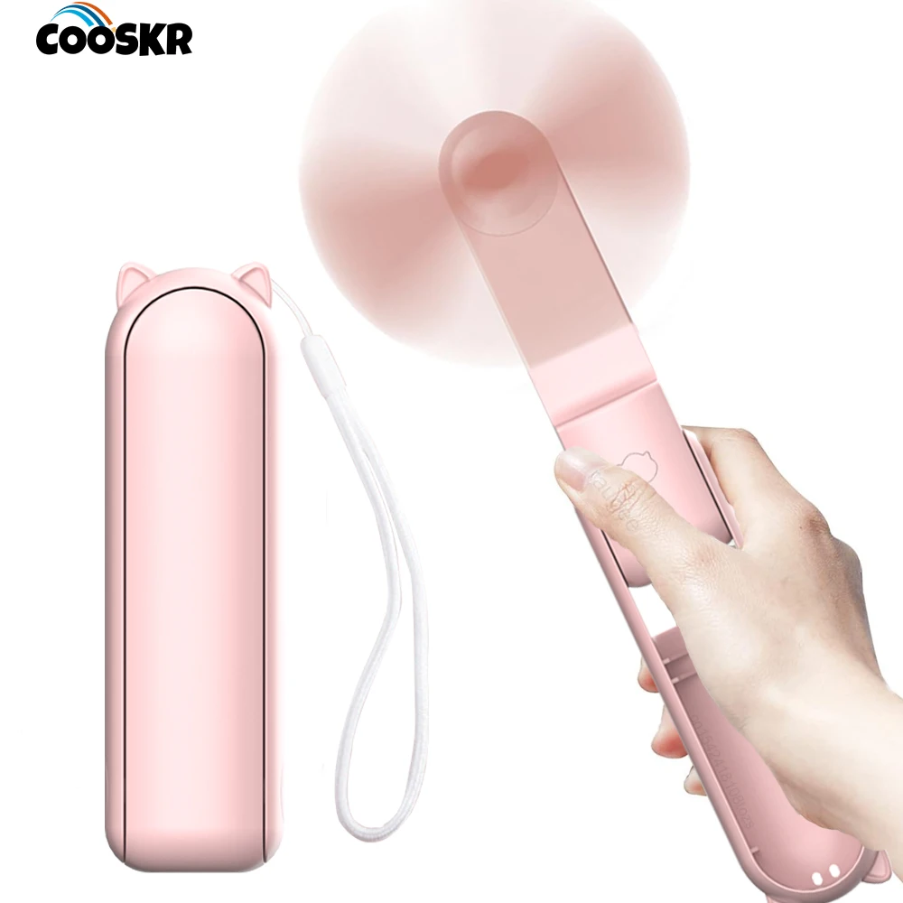 소형 미니 데스크탑 플랫 선풍기, 초저소음 USB 충전, 강력한 기류 냉각 선풍기, 긴 배터리 수명, 고풍력 환풍기