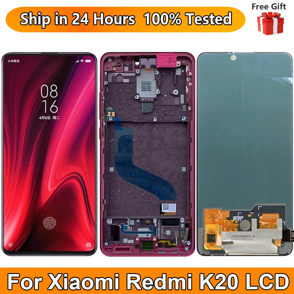 

6.39“AMOLED For Xiaomi Redmi K20 LCD Display Touch Screen Sensor Digiziter Assembly Replace For Xiaomi Redmi K20 Pro With Frame