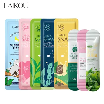 Home 26 8pcs LAIKOU Moisturizing Facial Mask Hydrating Sleeping Face Sheet Masks Face Mask Beauty Korean Skin Care Products