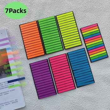 2100 Sheets Transparent Sticky Notes Self-Adhesive BookMarker Annotation Reading Book Clear Tab Kawaii Cute Stationery 1