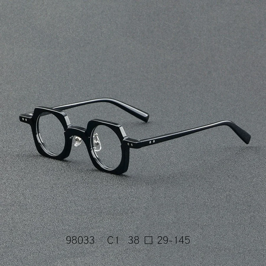 남녀공용 안티 블루 라이트 스타일 안경, 투명 렌즈, 아세테이트 프레임, 빈티지 안경, 브랜드 디자이너 