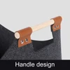 45 X 32 X 40 Cm 57 L Firewood Box Felt Basket with Wooden Handles Large Capacity Foldable Wood Basket for Fireplace & Wood Stove 5