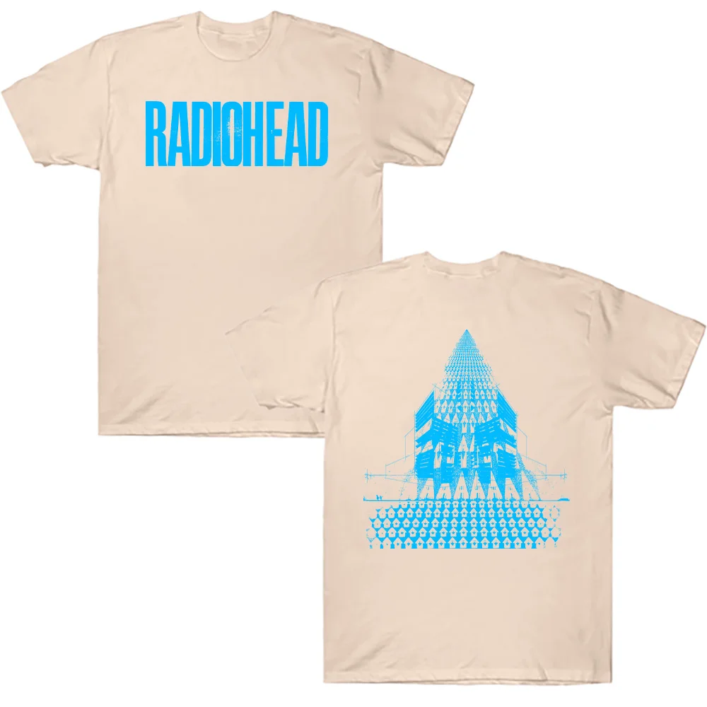 Radiohead 밴드 투어 그래픽 티셔츠 패션 미적 코튼 티셔츠 여름 뉴 하라주쿠 남성 여성 스트리트웨어 인기 통기성
