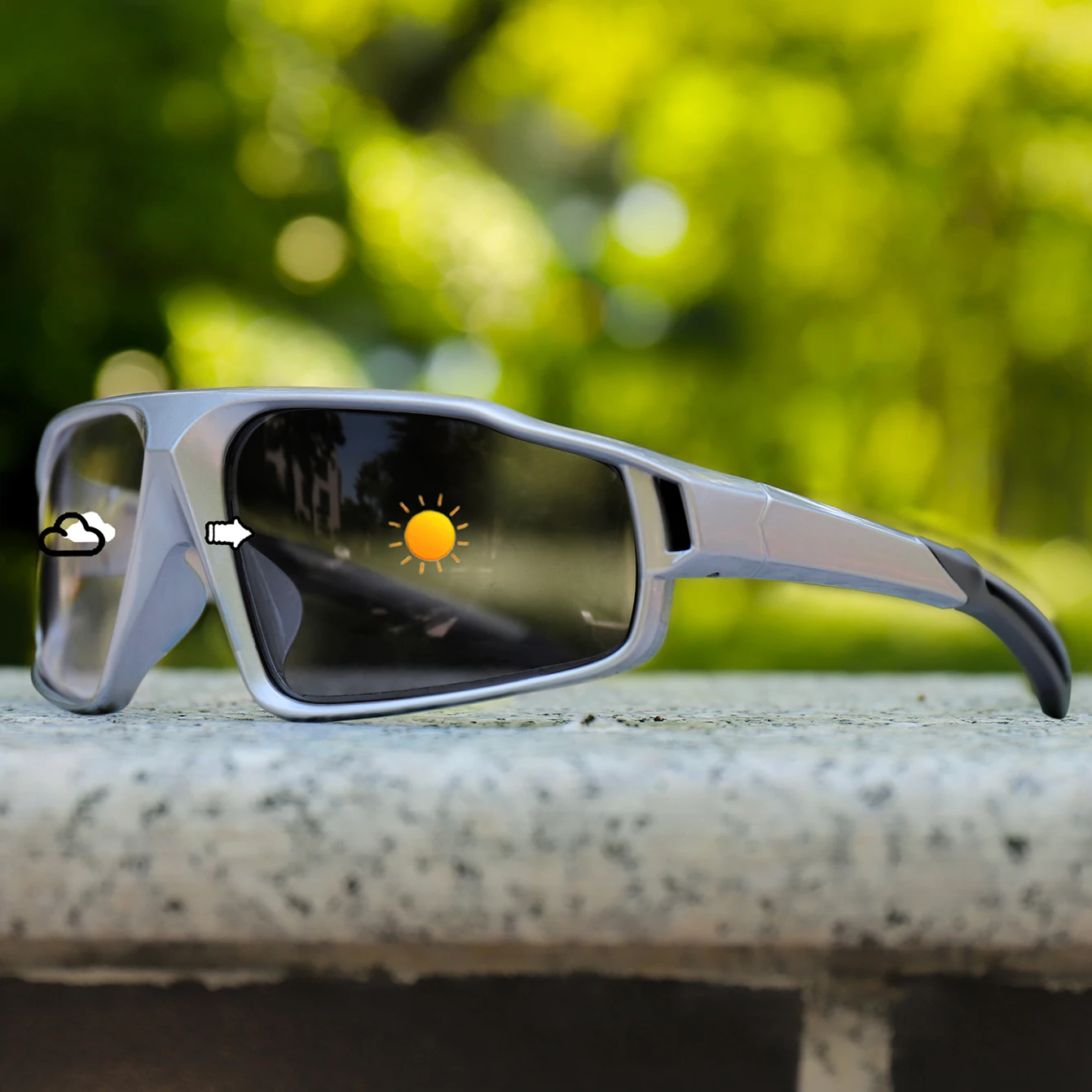 Fashion Photochromic Glasses MTB Bike Bicycle Eyewear Cycling Fishing Running