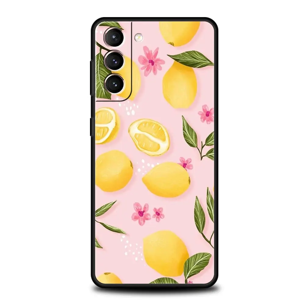 Retro Fruit Lemon Design Soft TPU Phone Case