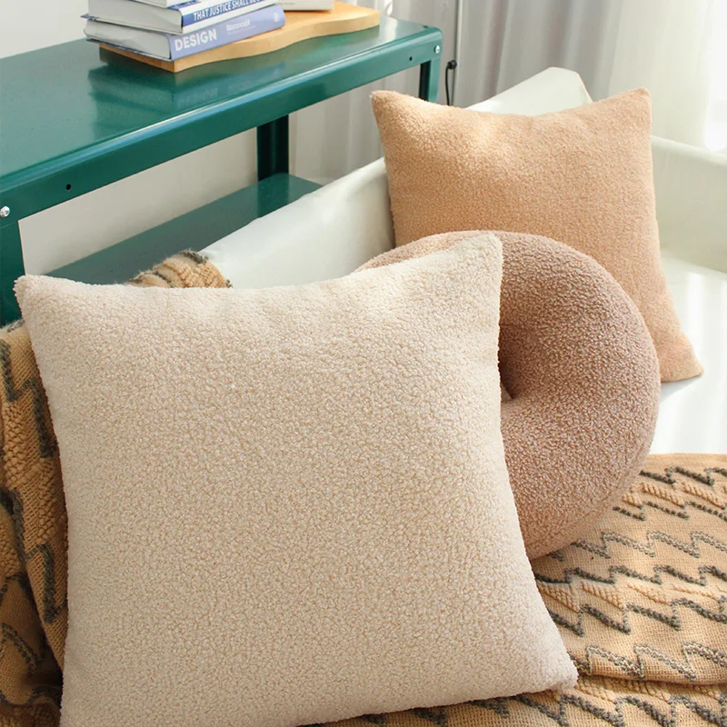 

Soft Cushion Covers Teddy Velvet Pillow Cover for Living Home Decor 45x45cm Sofa Decorative Pillows Throw Pillowcase