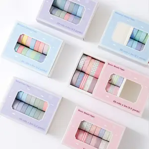 NEW 1PC 10M Decor Cute More Pastel Colours Grid and Pure Color Washi Tape  Set for Planner Scrapbooking Masking Tape Stationery - AliExpress