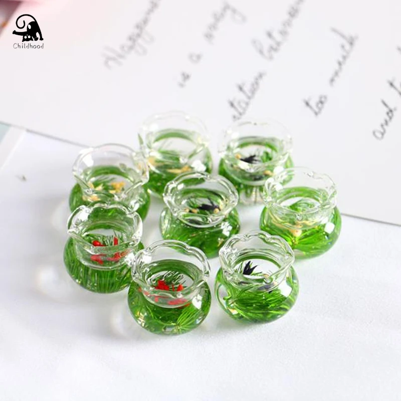 

1/12 Lovely Dollhouse Miniature Glass Fish Tank Bowl Aquarium Doll House Home Ornaments Toys