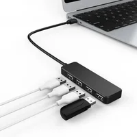 USB 2.0 Ультратонкий USB 2.0 Multi-USB 4-портовый разветвитель-концентратор Адаптер Док-расширитель ПК Портативные компьютерные аксессуары