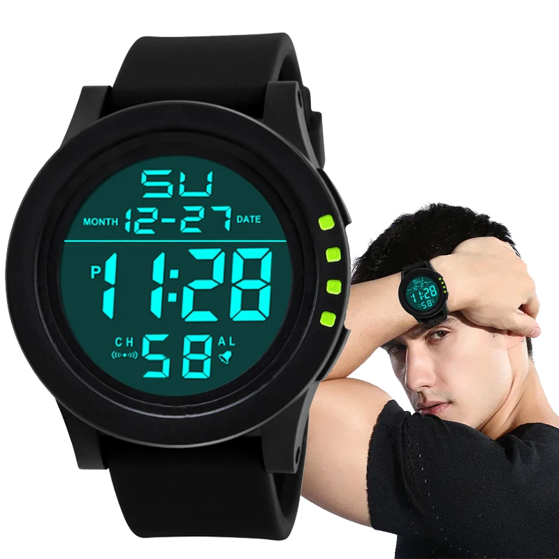 2022 Top Brand Waterproof Mens Digital Fitness Outdoor Wristwatch for Men Women Automatic Sports Automatic Date Watch Male Smart belt for men 2022 tomye pd22s008 luxury automatic buckle genuine leather cowskin waistband business formal casual strap gift