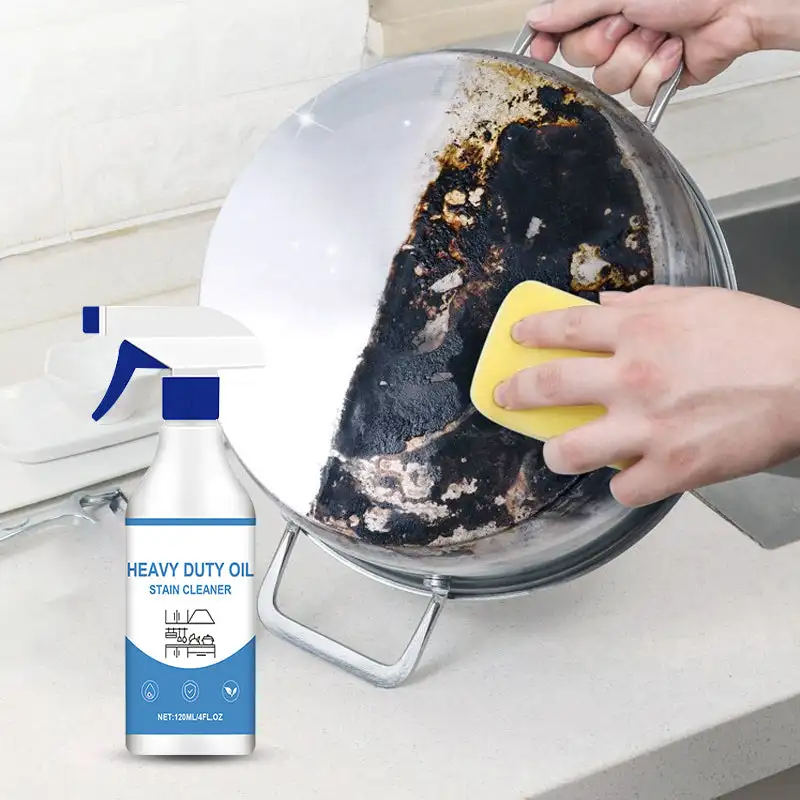 Heavy Duty Kitchen Degreaser & Cleaner Spray Oil Stains Remover Cleaning Grills Ovens Home Cooktop Cleaning Spray 120ML