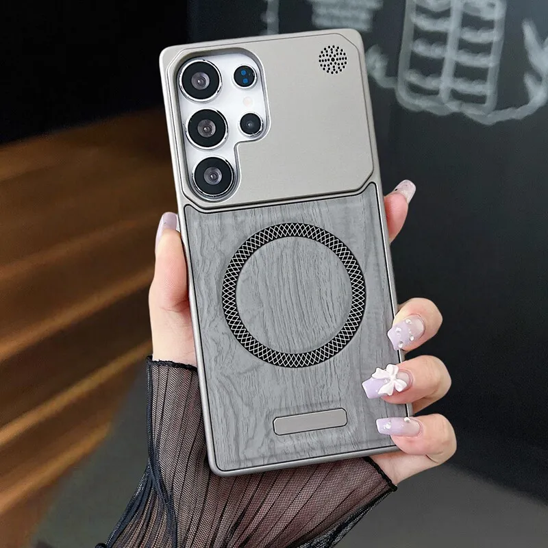 Sleek Frameless Wood Magnetic Phone Case