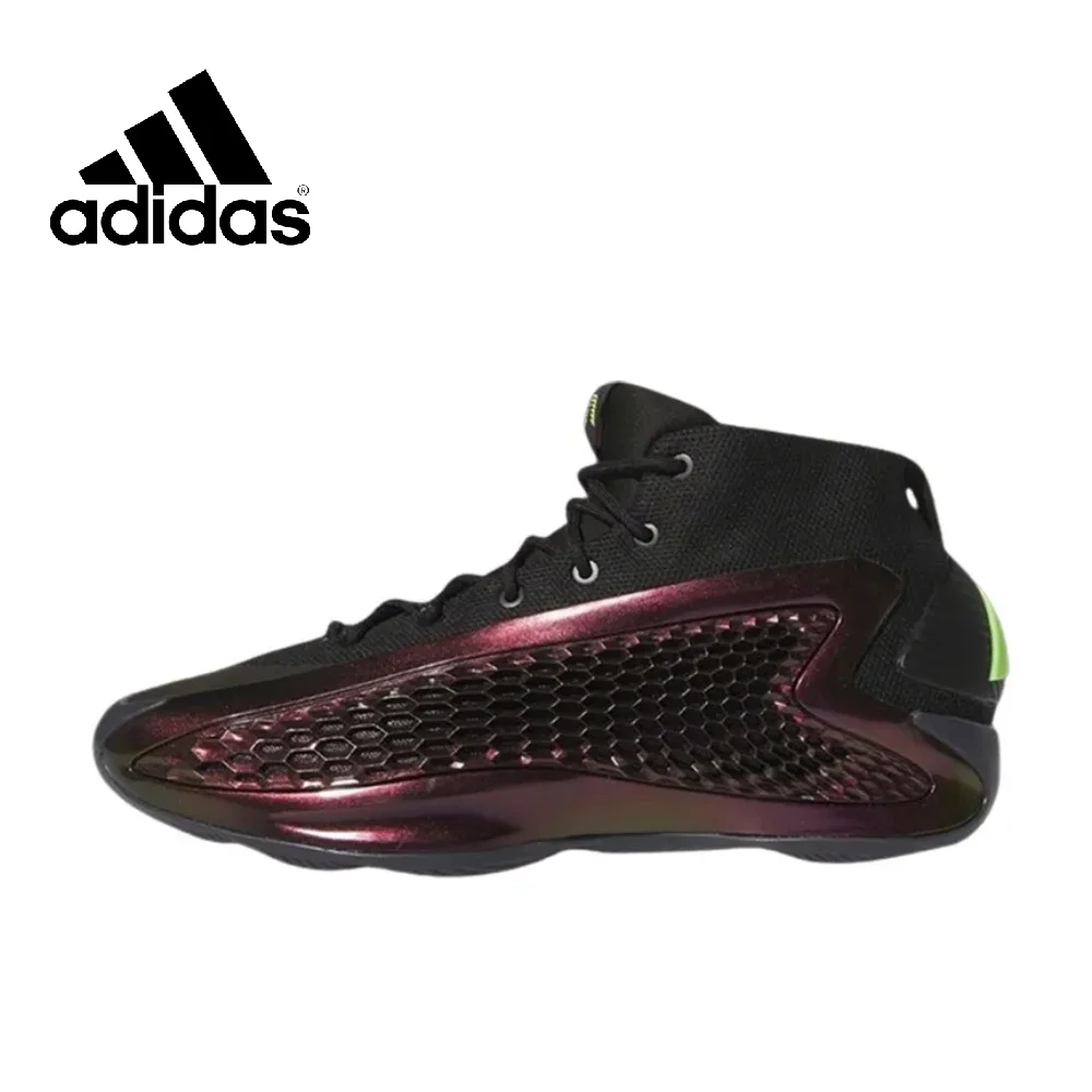thumbnail image 1 of Zapatillas de baloncesto Adidas AE1 Mid Top, nuevas y resistentes a los impactos y antideslizantes, para hombre, color negro y blanco, 1 of 5