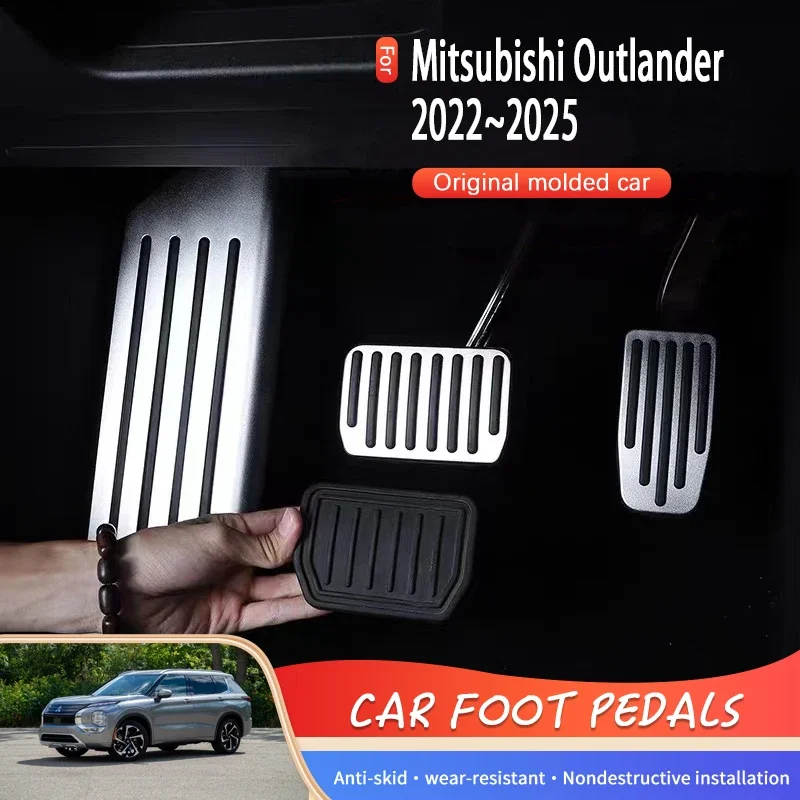 Car Pedals For Mitsubishi Outlander GN GM ZM Foot Pads Car-Stylings Covers Rest Brake Pedals Car Acessories