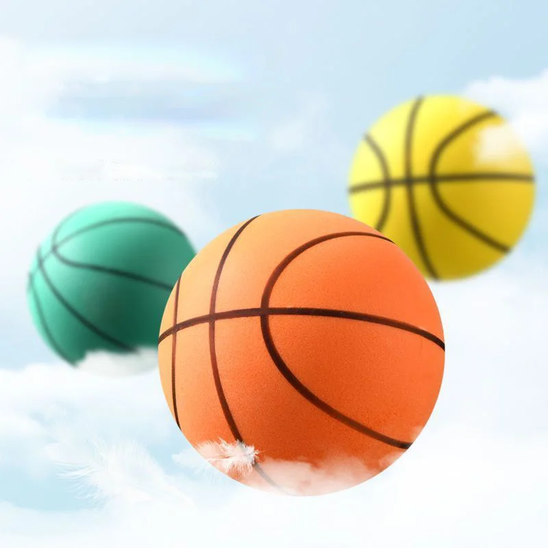 Bouncing Mute Ball Size 3/5/7 Indoor Silent Basketball No Noise Soft High Density Foam Sports Ball Squeezable Slient squeeze ball,basketball balls