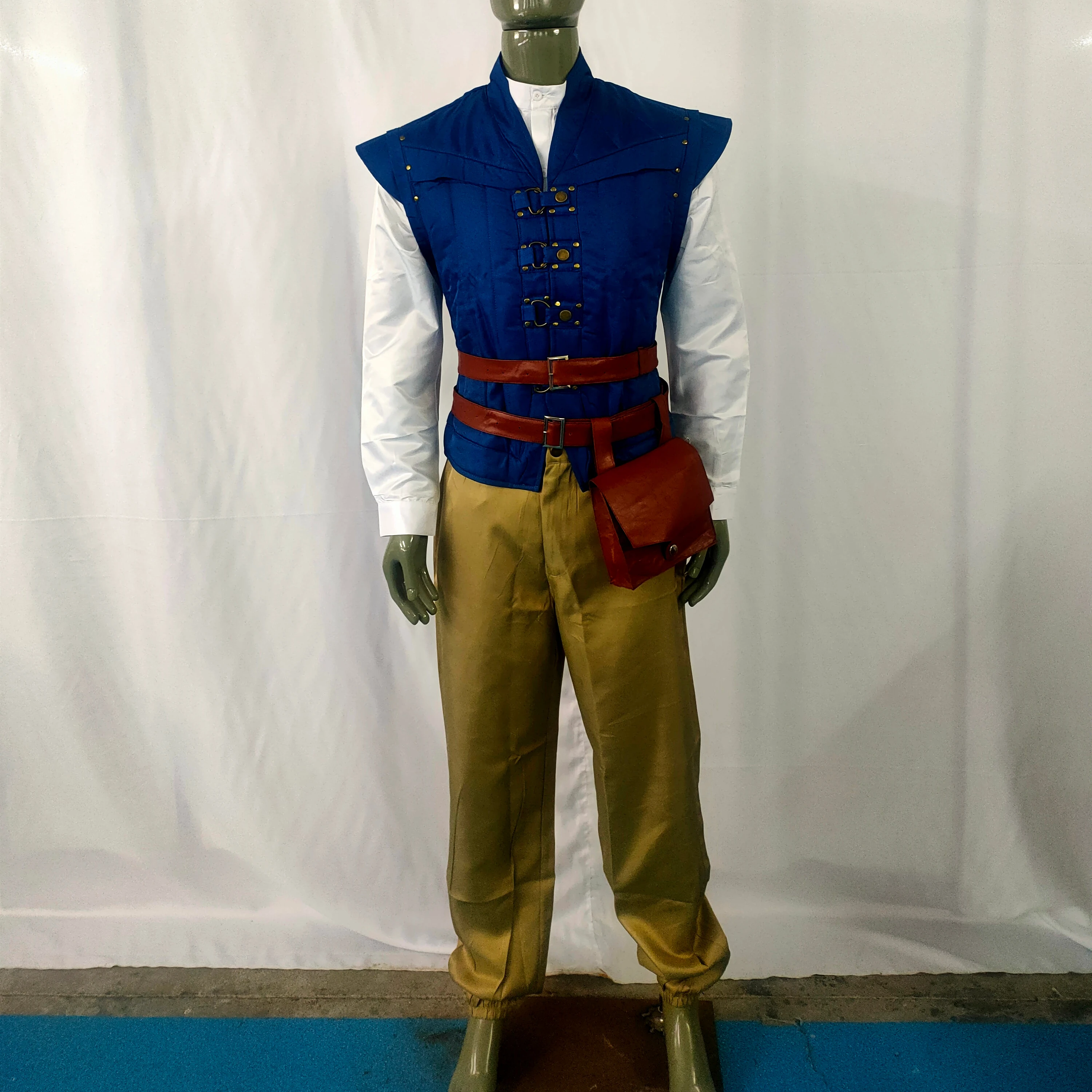 thumbnail image 1 of Chaleco de disfraz de Flynn Rider para cosplay, camisa, traje de carnaval de Halloween, talla personalizada, 1 of 5
