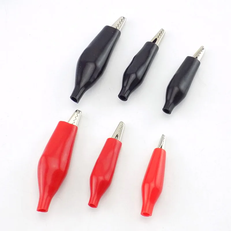 10pcs Insulated Crocodile Clips Electrical Battery Connectors 5A Mini Alligator Test Clips For Stereo Application Power Terminal