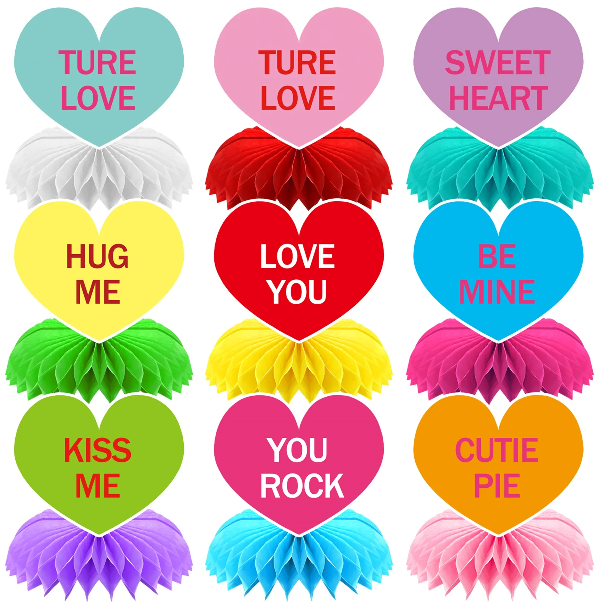 Set of 10 Elegant Heart-shaped Valentines Day Centerpieces for Tables - Romantic Table Decorations for Party Celebration