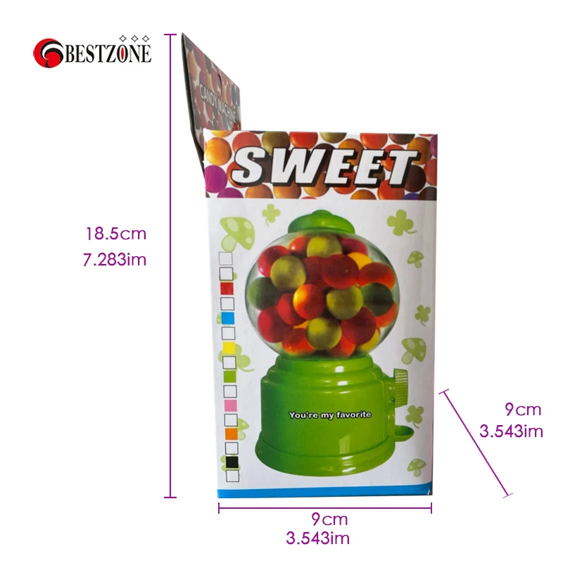1Pcs Cute Sweet Mini Candy Machine Kids Bubble Gift Children Bank Toys Dispenser Gumball Coin Saving Box Piggy Bank Home Decor