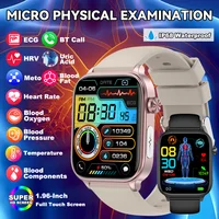 LIGE 2025 Micro Physical Examination ECG Smart Watch Women Men Blood Fat Uric Acid Heart Rate Health Watches BT Call Smartwatch 1