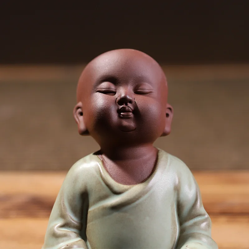Creative Zen Little Monk Decoration, Cute Kungfu, Office Tea Art, Tea Table Decoration