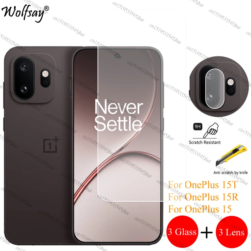 Premium Clear Camera Lens & Screen Protector with Full Glue Glass
