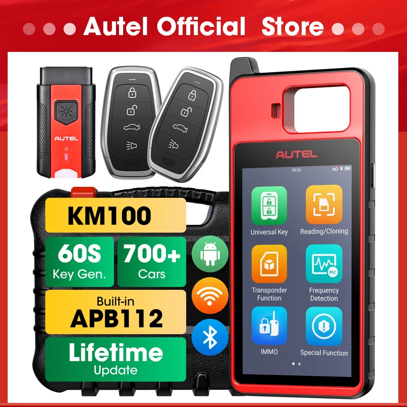 Autel Universal Key Generator, Programador KM100, V200, Atualização gratuita, Lifetime PK IM508 IM608 IMMO