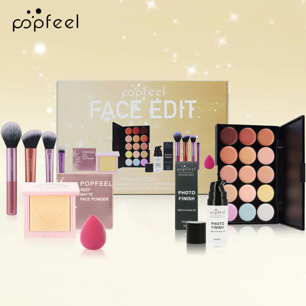 Makeup Kit Face Makeup Mini Foundation Primer Powder Brush