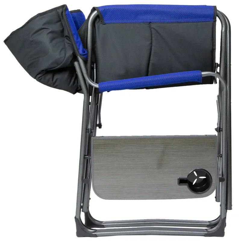 Ozark Trail Camping Director Chair XXL, Blue, Adult camping chairs outdoor chair  fishing folding chair