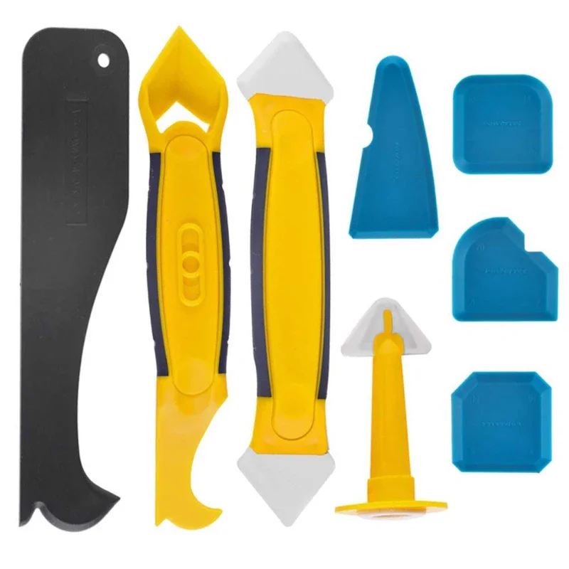 

8 Pcs Silicone Caulking Tool Kit Grout Sealant Remover Tool Set Caulk Finisher Sealant Smooth Scraper for Room Floor Corner