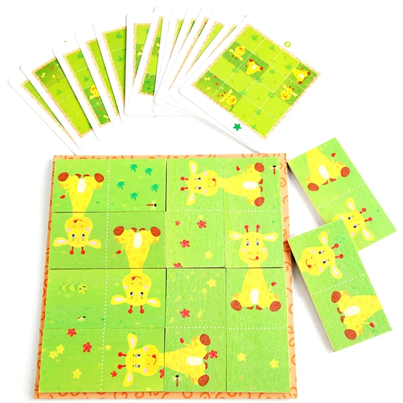 

Пазлы с животными, обучающий игровой набор, набор игрушек, раннее образование, образовательный подарок для детей. Прямая