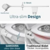 SAMODRA Bidet Non-Electric Toilet Attachment Dual Nozzle Bidet Adjustable Water Pressure With Brass Inlet 3