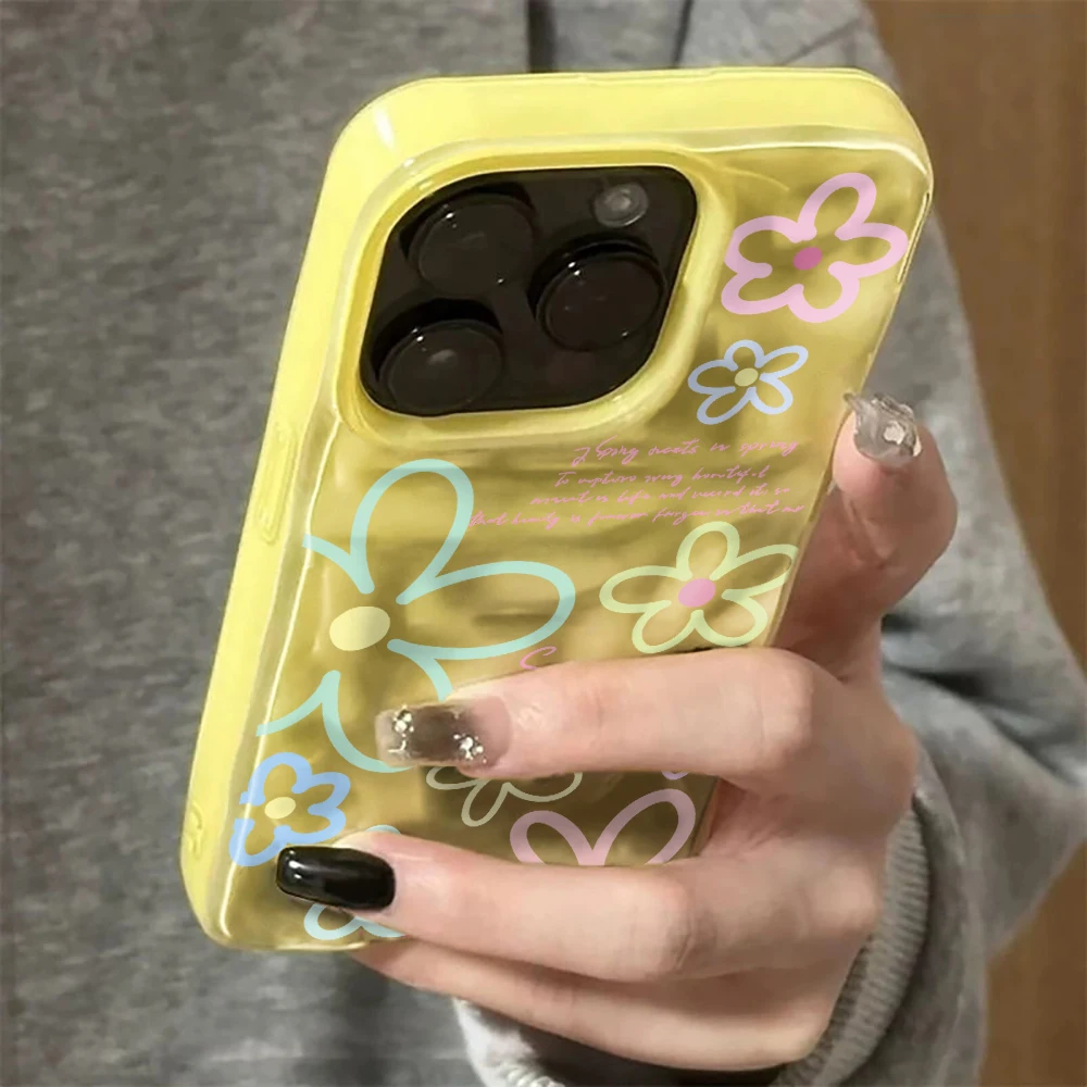 Spring Floral Shockproof Silicone Phone Case Cover - Soft, Durable & Stylish Design