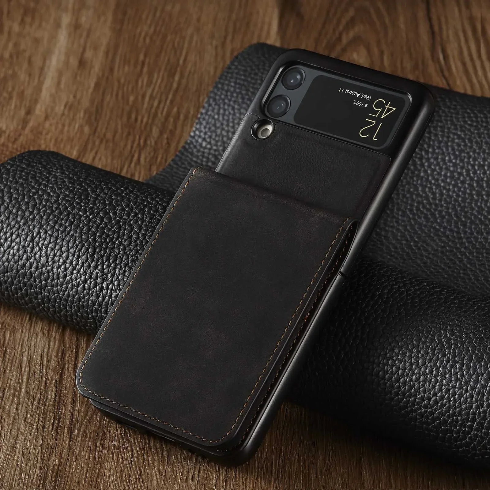 Ultra Thin Flip Leather Wallet Case with Card Slot and Magnetic Closure