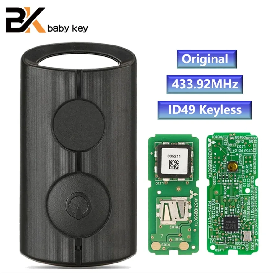 Chiave Bb Chiave Telecomando Originale Per Yamaha Nvx Nvx155 Xmax Xmax300 Qbix Aerox Jauns Moto Scooter 433.92Mhz Id49 Chip