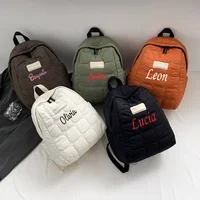 Personalized Canvas Backpack Small Fresh Backpack Women's Simple Casual Lightweight Waterproof Backpack Personalized Bag 1