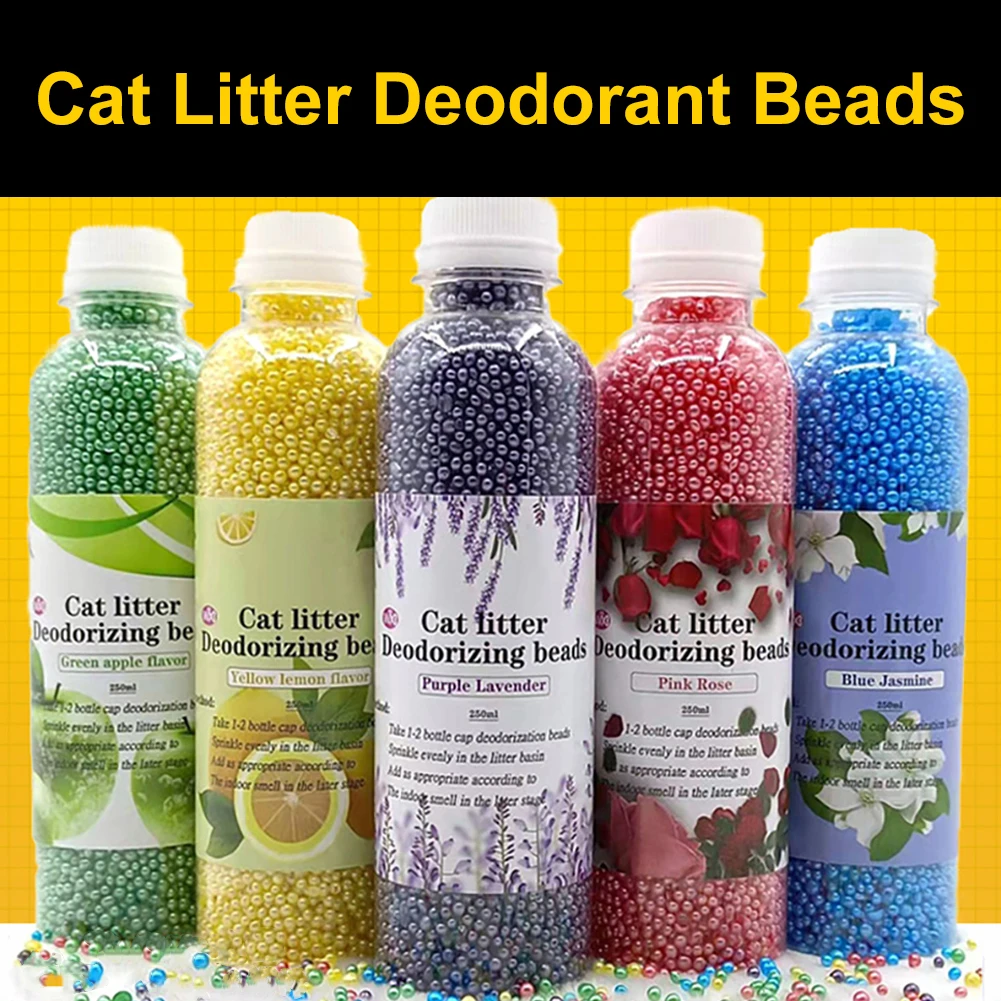250mlCatLitterDeodorantBeadsForKittenToiletArtifactPetOdor