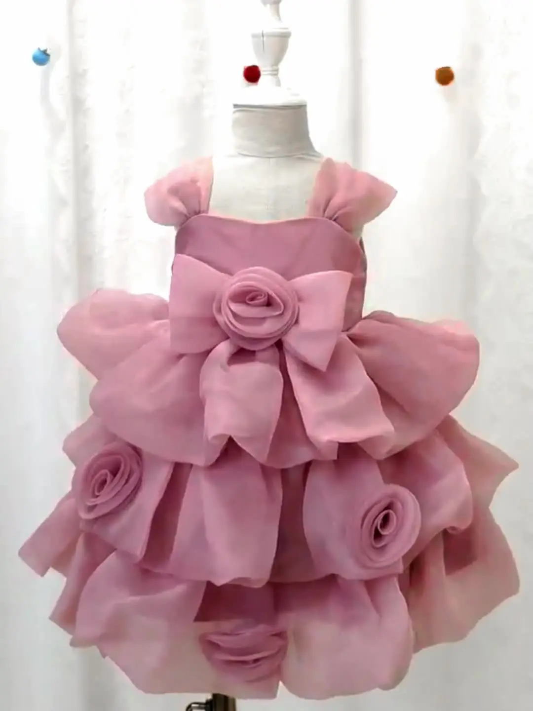 Abi da ragazza di fiore in pizzo elegante abo da sera da sera per ragazze bambini abo da ballo per feste di nozze abi da principessa per bambini di compleanno  1501