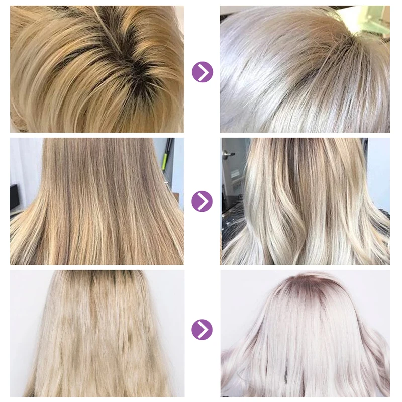 Purc Purple Shampoo For Hair Removes Brassy Yellow Tones Lightens Blonde Ash Silver Grays Hair Care Sulfate Free Shampoo - Shampoos - AliExpress