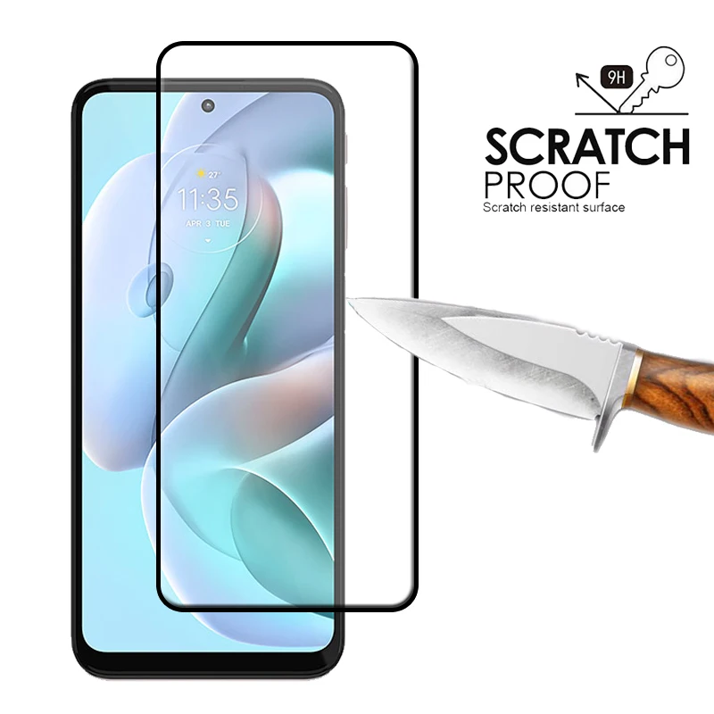 4-in-1 Tempered Glass Screen Protector & Lens Cover - 9H Full Glue Durability