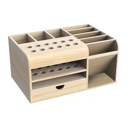 Toolguide Wooden Desktop Organizer for Electronic Tools & Accessories (GOLD)