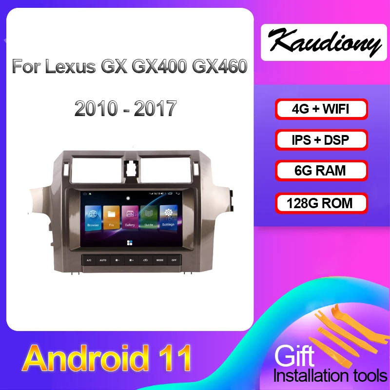 

Kaudiony Android 11 For Lexus GX GX400 GX460 Car DVD Multimedia Player Auto Radio GPS Navigation 4G Stereo DSP Video 2010-2020