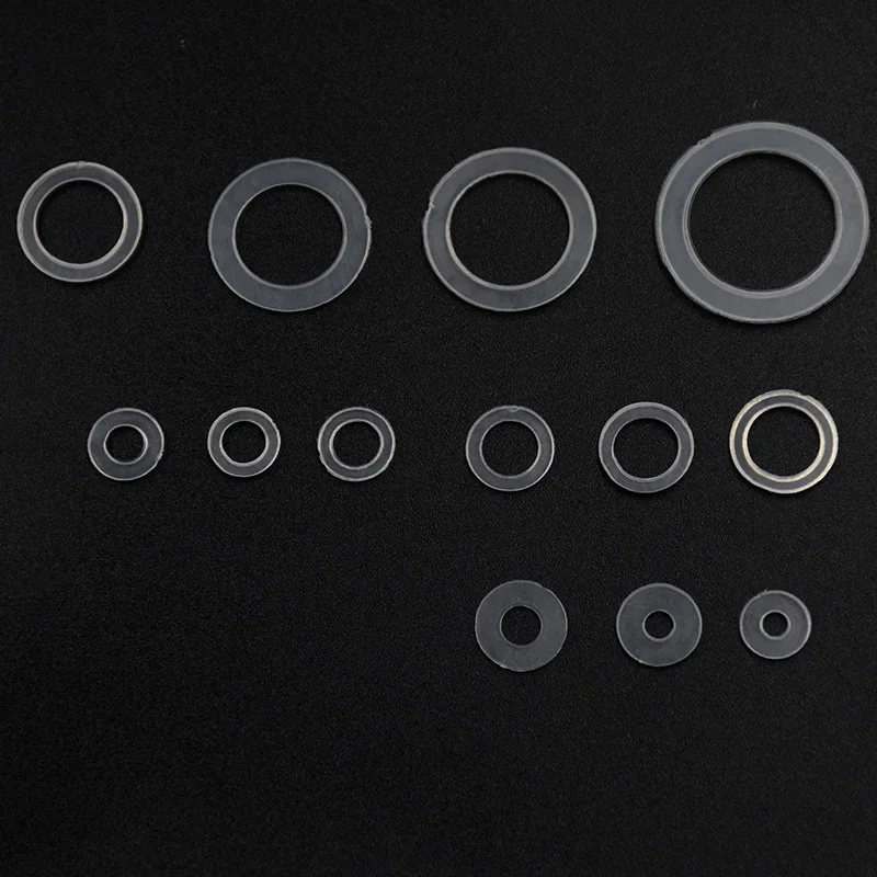Eyelet Grommet Ring Kit Eyelet Grommet Ring Grommet Eyelet Kit Screw Back Eyelets Plastic Eyelets Washers Nylon Transparent Insulating Plain Gasket Ring Spacer Flat Washer Pad used for Eyelets Buttons Fastner