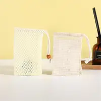 2PCS Natural Sisal Soap Bag Saver Pouch Bar Soap Exfoliating Mesh Bags for Shower Soap Holder Bubble Foam Net Pocket 2