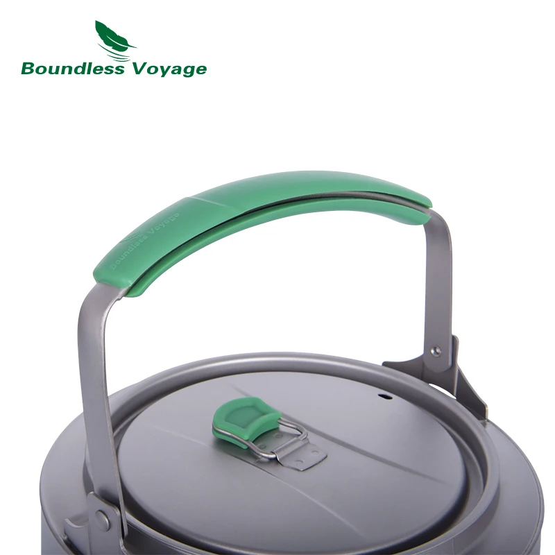 800ml / 1.2L Camping Titanium Tea Kettle Lightweight Backpacking Kettle with Filter for Outdoor Home Tea Coffee camping cookware camping cookware set coffee and tea kettle